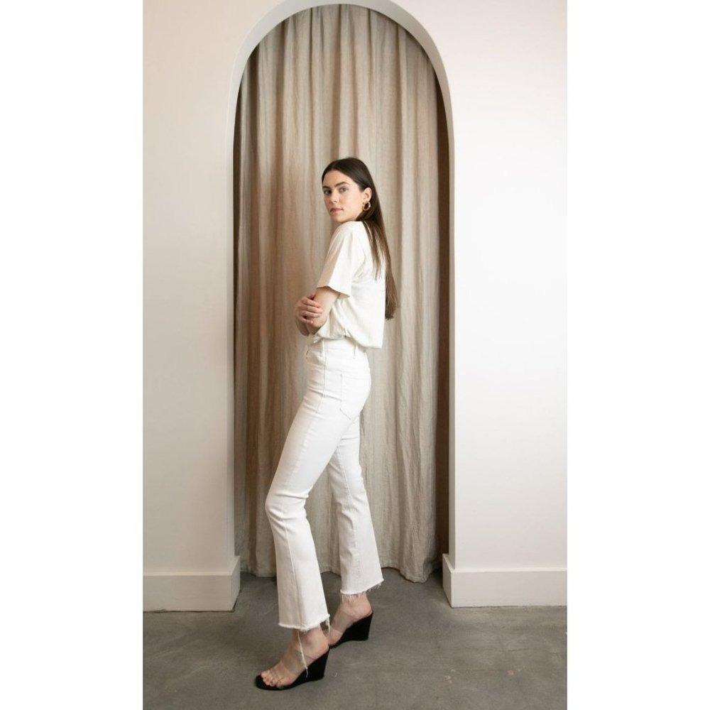 Mother The Hustler Ankle Fray Jeans in Fairest of Them All Size 34